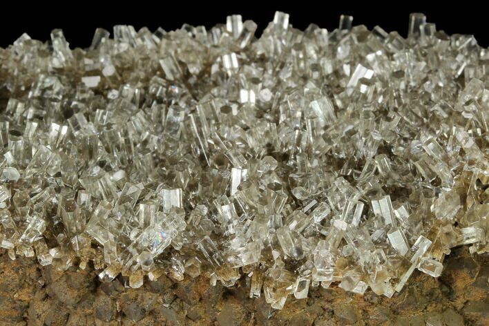 Transparent Columnar Calcite Crystal Cluster on Quartz - China #164009